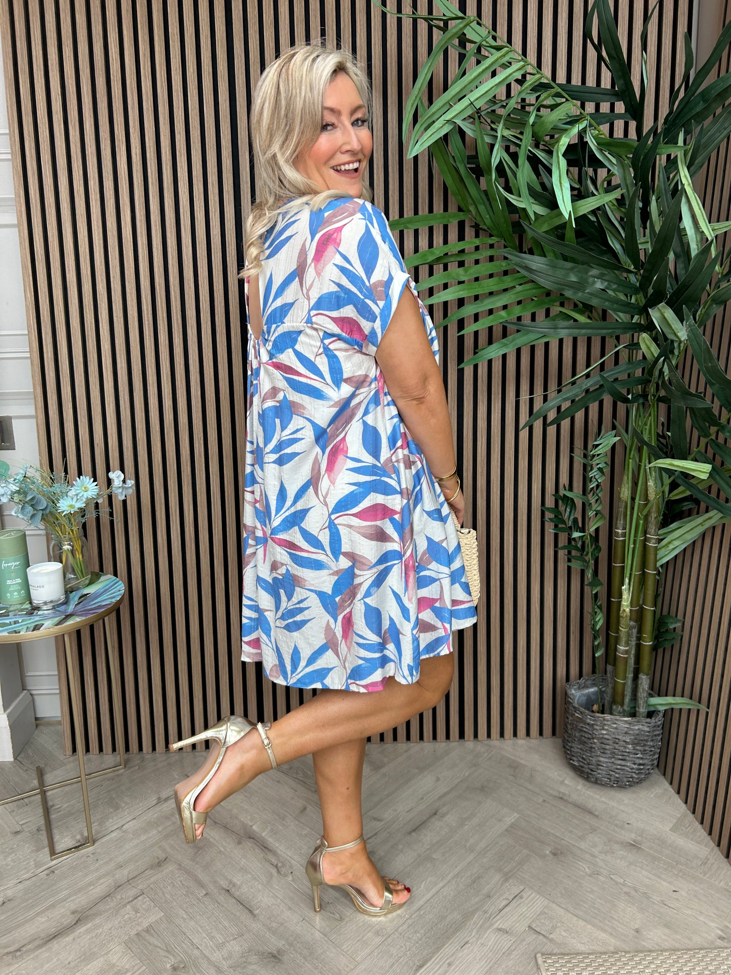 Riley Blue Romper Dress