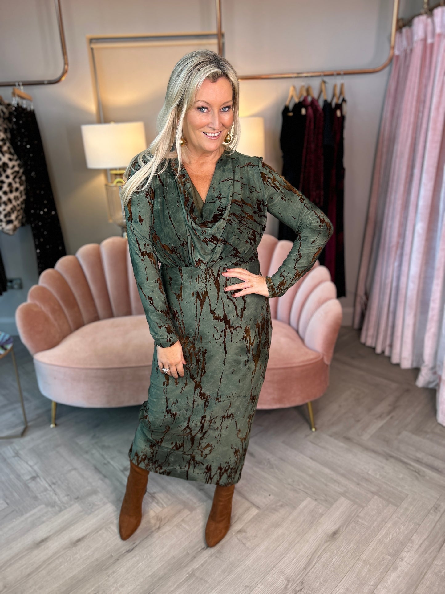 Remington Brown & Green Dress