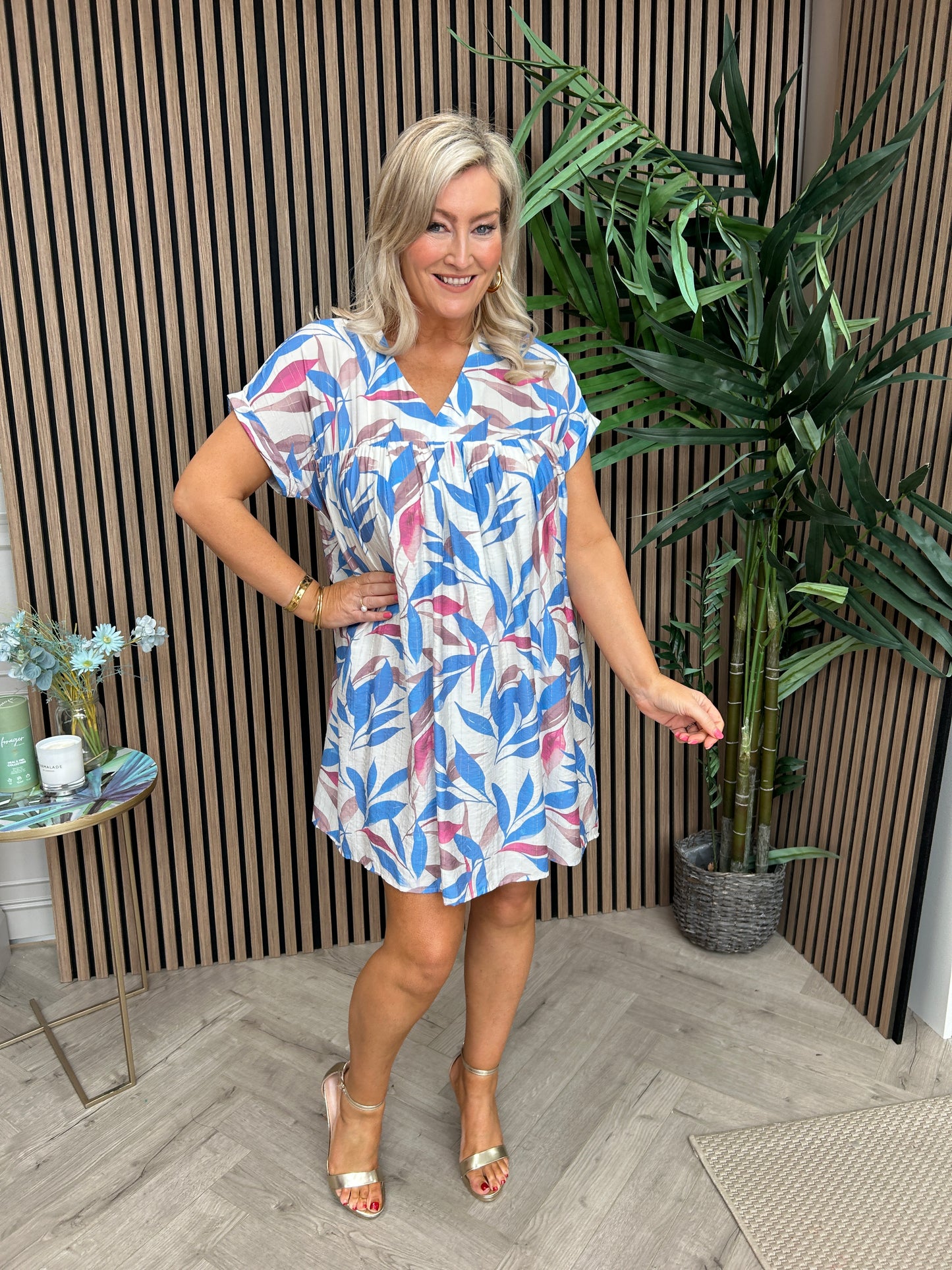 Riley Blue Romper Dress