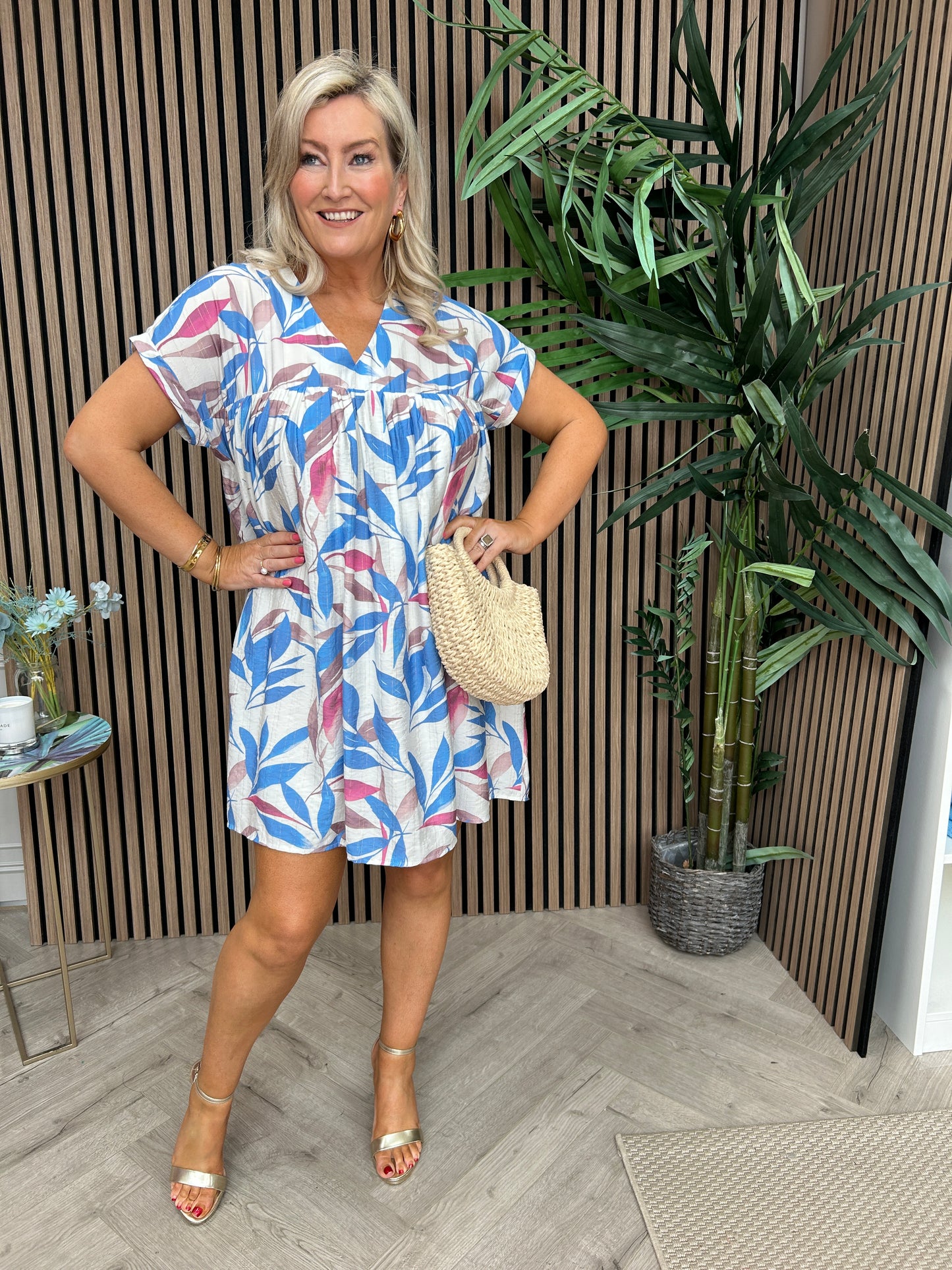 Riley Blue Romper Dress