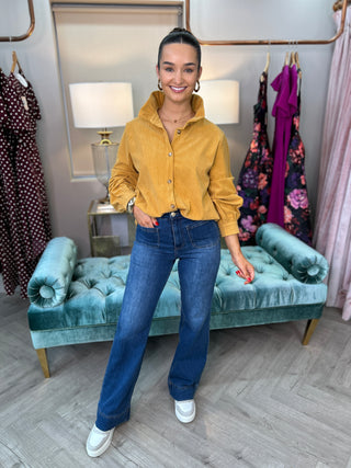 Tori Cord Shirt Mustard