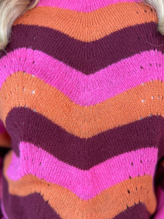 Evaline Berry Waves Knit