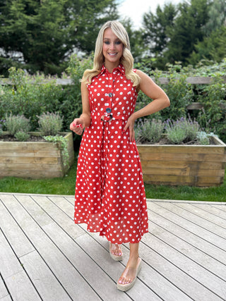 Dolli Dot Dress Rust