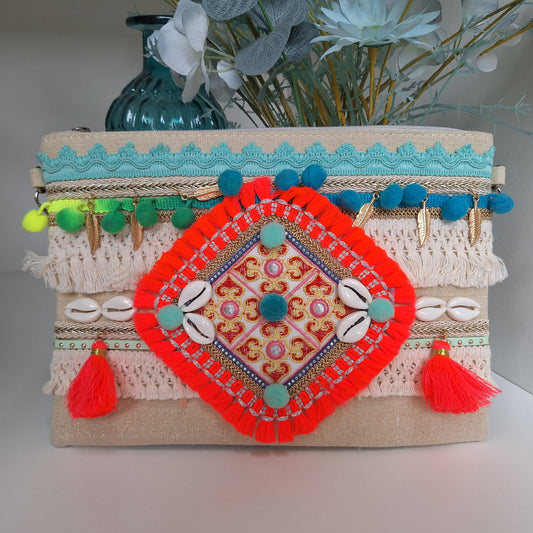 Libby Pom Pom Clutch