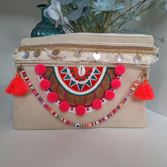 Larah Pom Pom Clutch