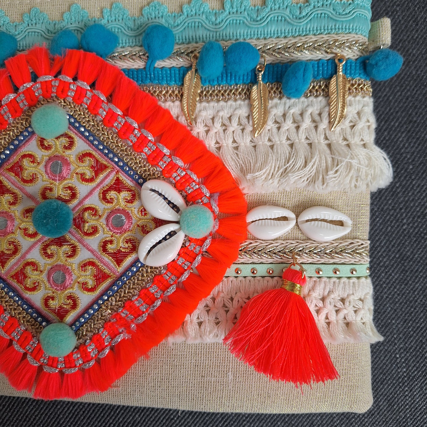 Libby Pom Pom Clutch