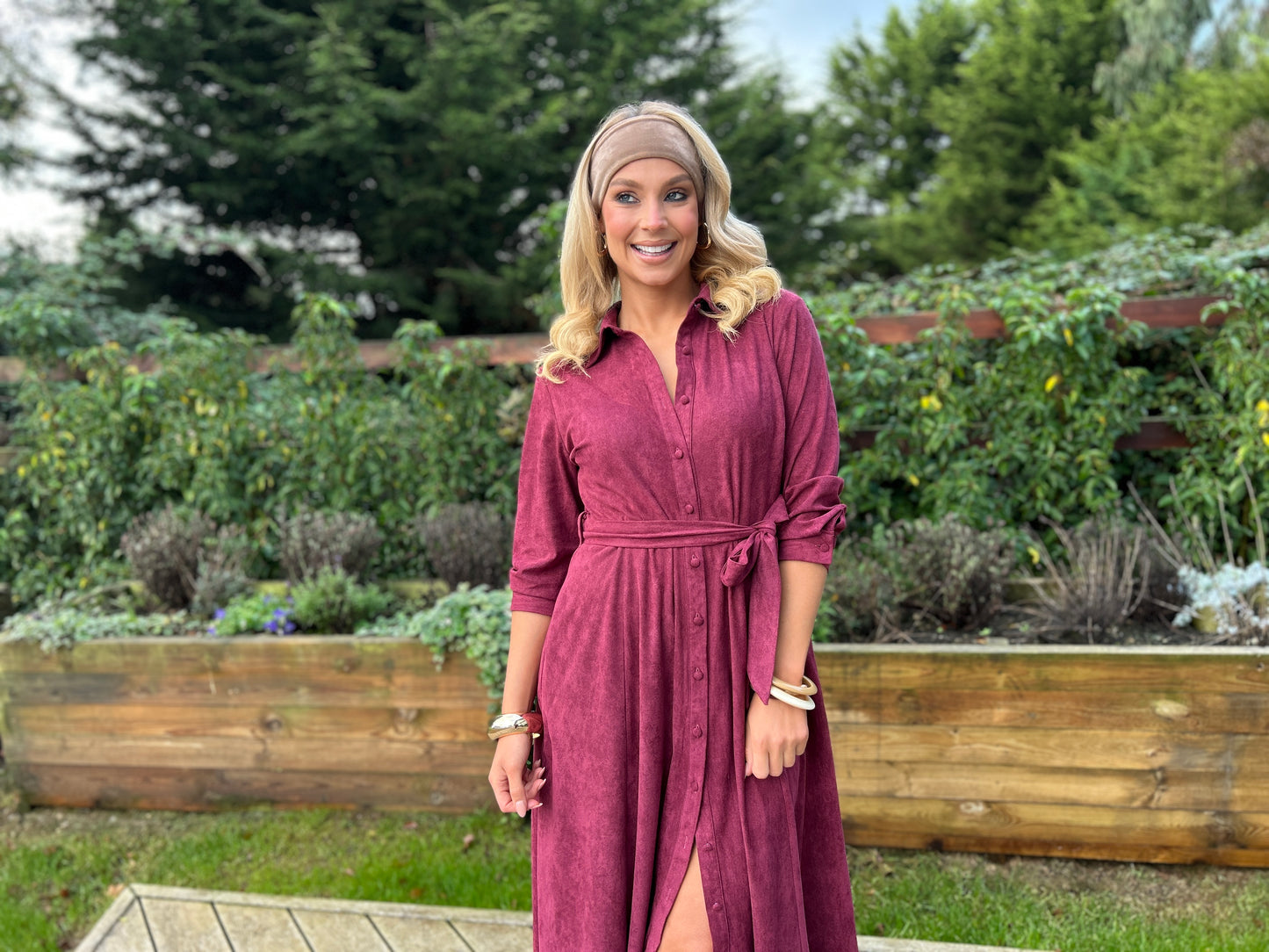 Angela Suede Shirt Dress