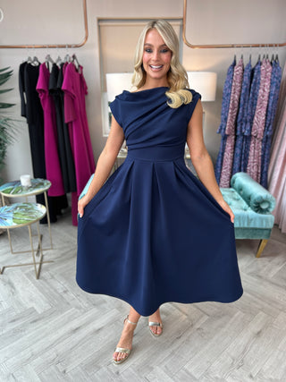 Betty Skater Dress Navy