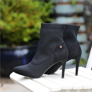 Roxanne Black Sock Boot