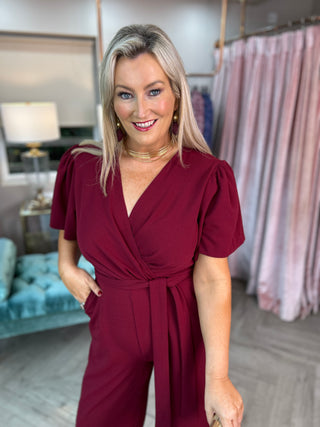 Drew Jumpsuit Wine