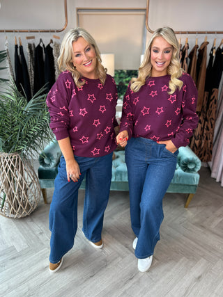 Eadie Burgundy Sweatshirt