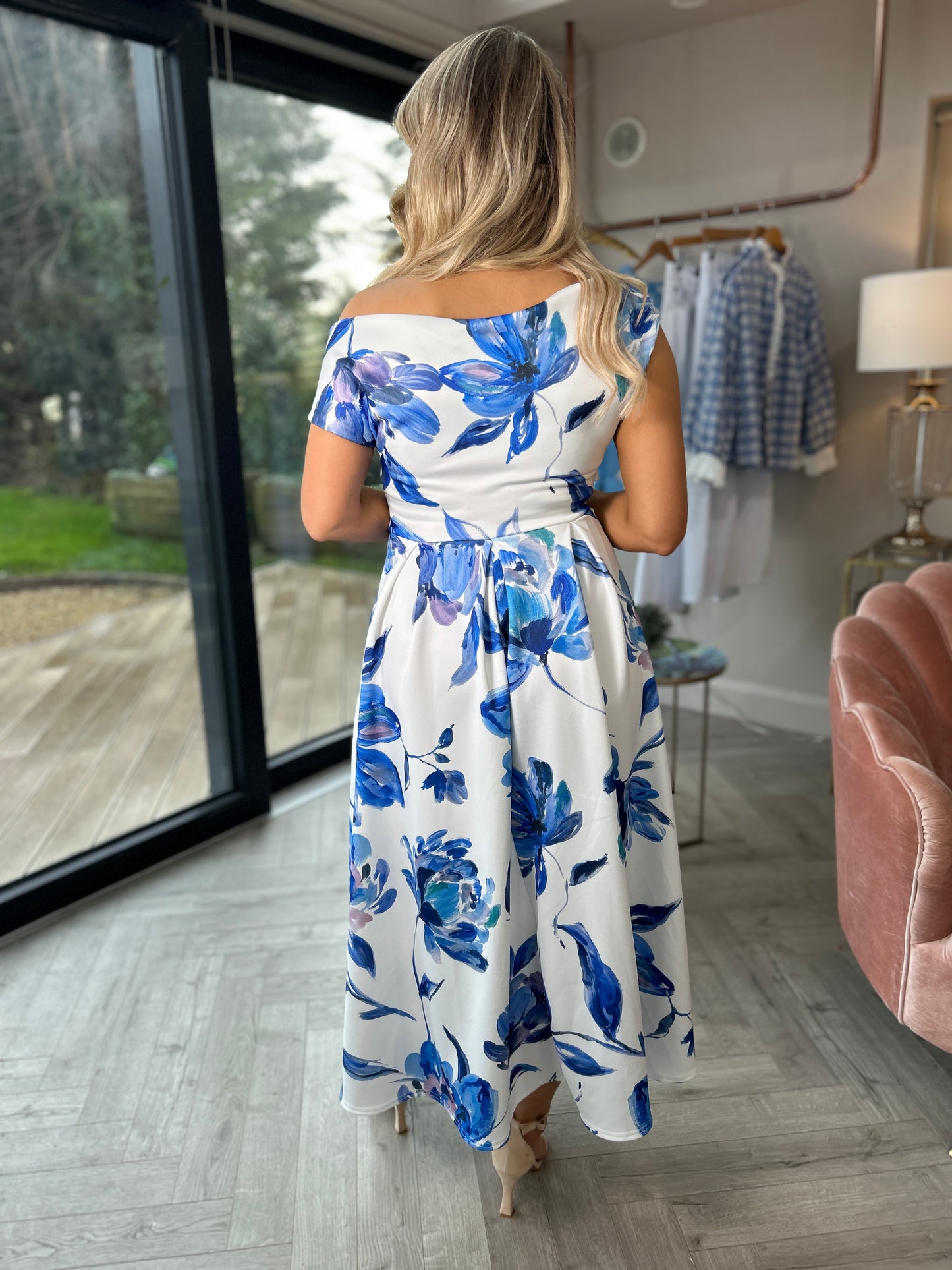 Betty Skater Dress Blue Floral