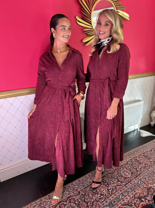 Angela Suede Shirt Dress