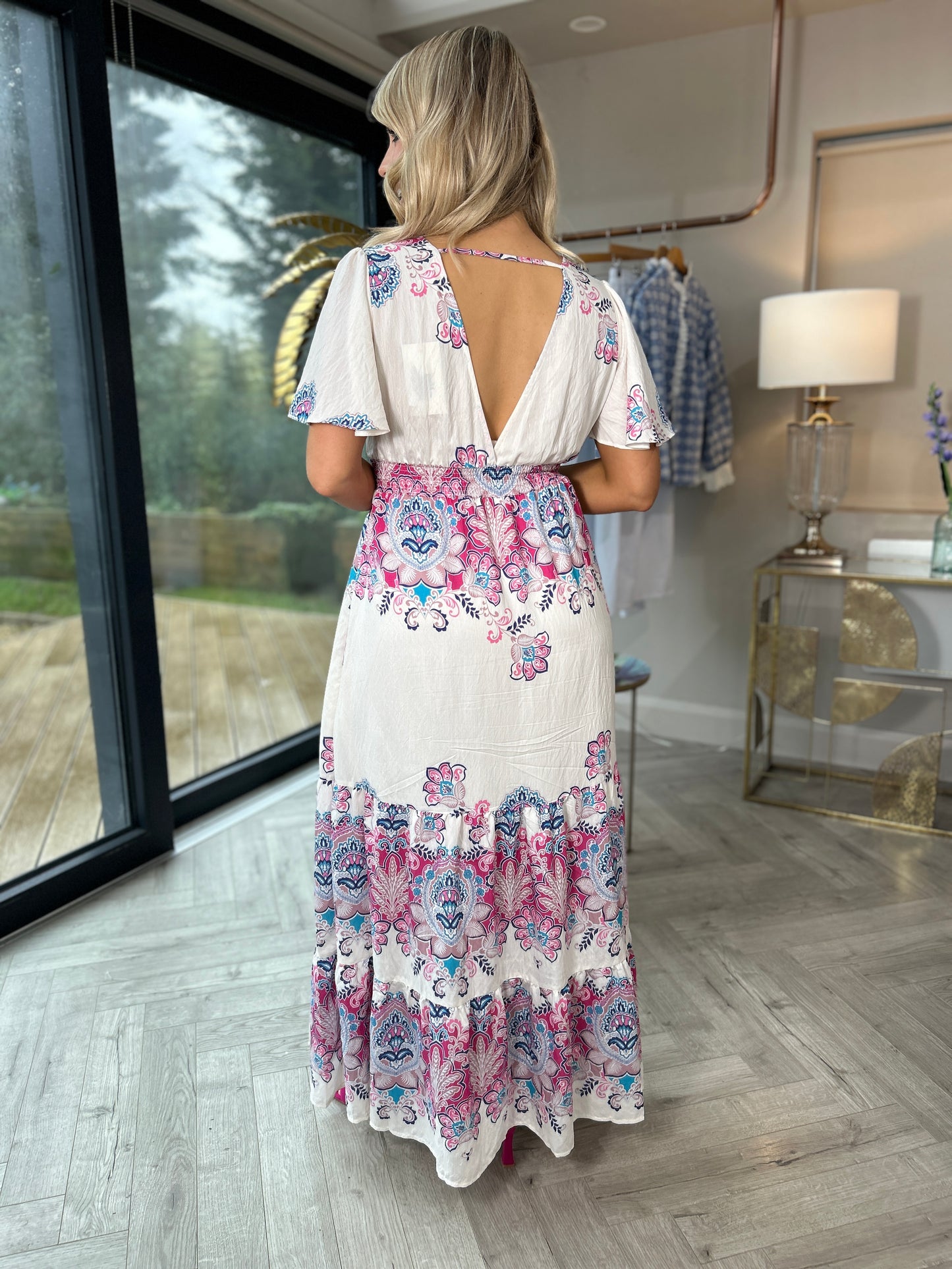 Claudia Boho Print Dress