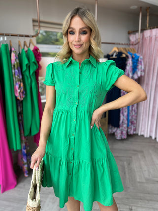 Marsha Shirt Dress Green