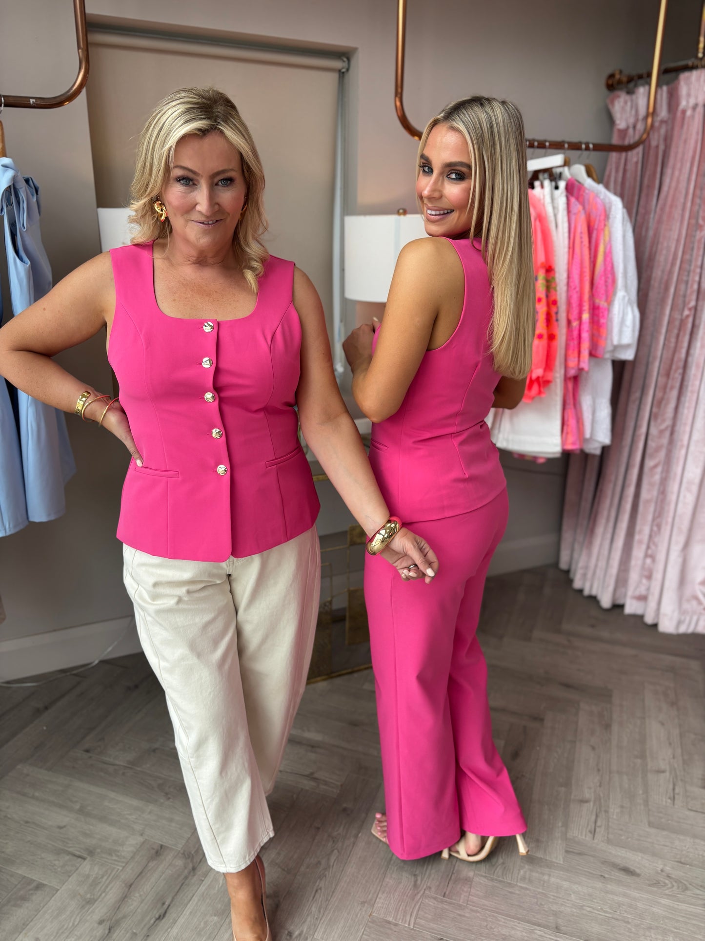 Janice Waistcoat Fuchsia