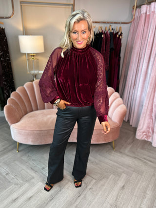 Bordeaux Velvet Top