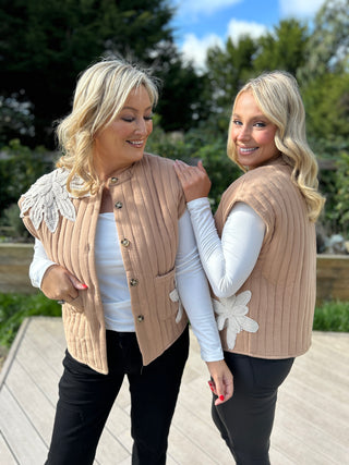 Fleur Gilet Camel