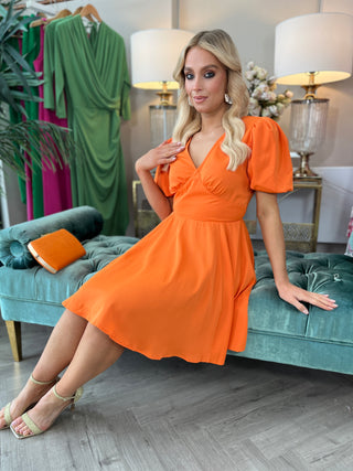 Ciara Skater Dress Orange