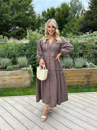 Mary Kate Dress Chocolate