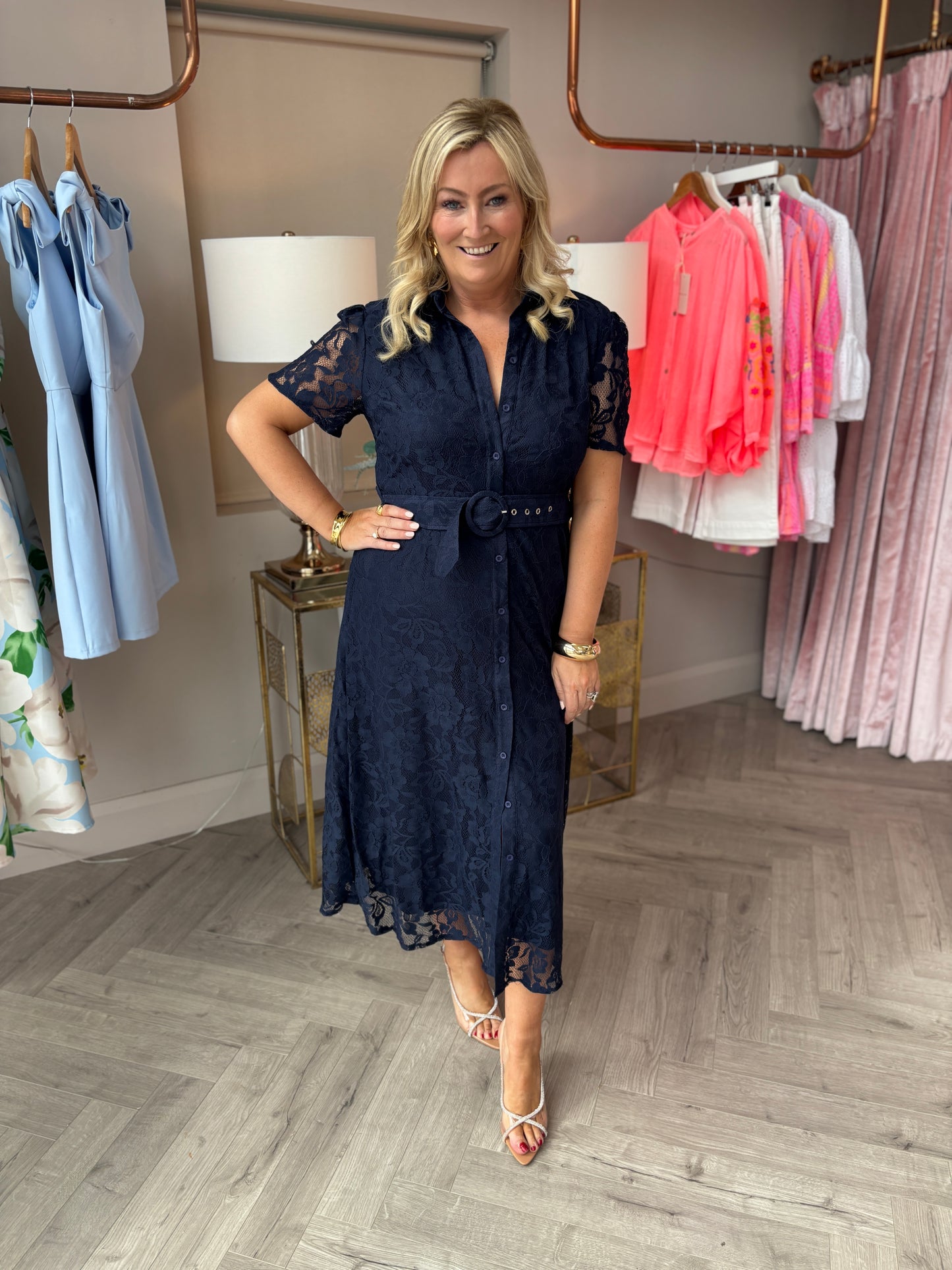 Tansy Lace Dress Navy