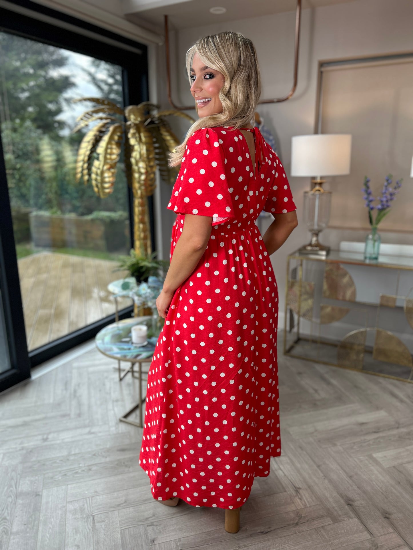 Millie Red Polka Dot dress