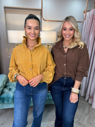 Tori Cord Shirt Mustard