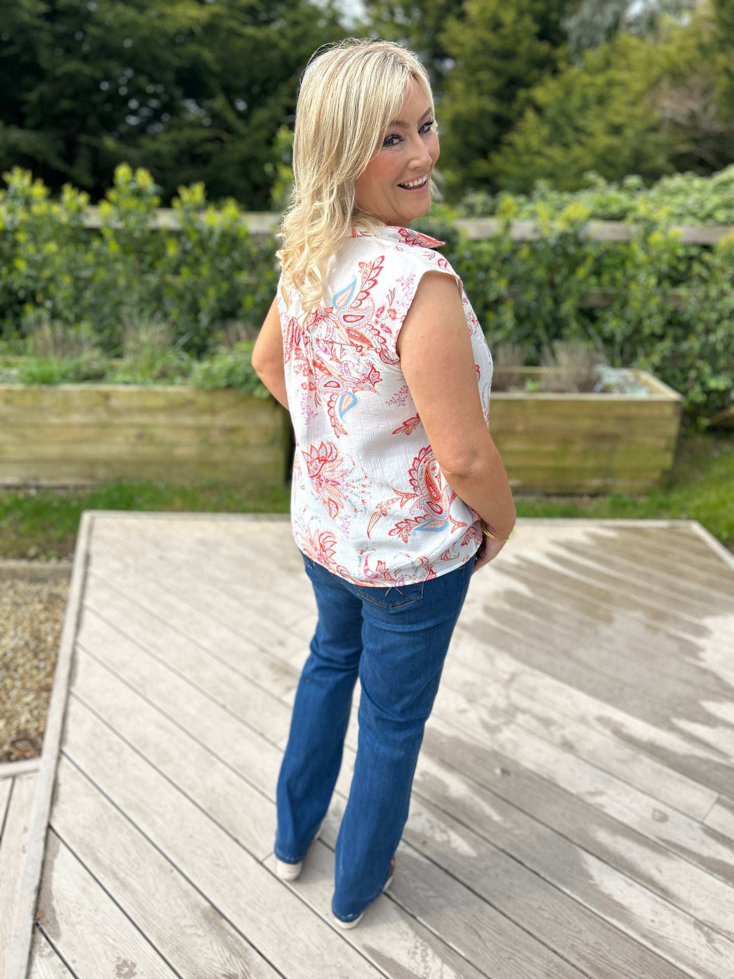 Iris Paisley Shirt Red