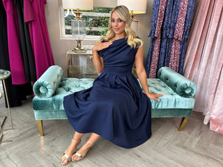 Betty Skater Dress Navy