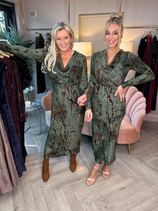 Remington Brown & Green Dress