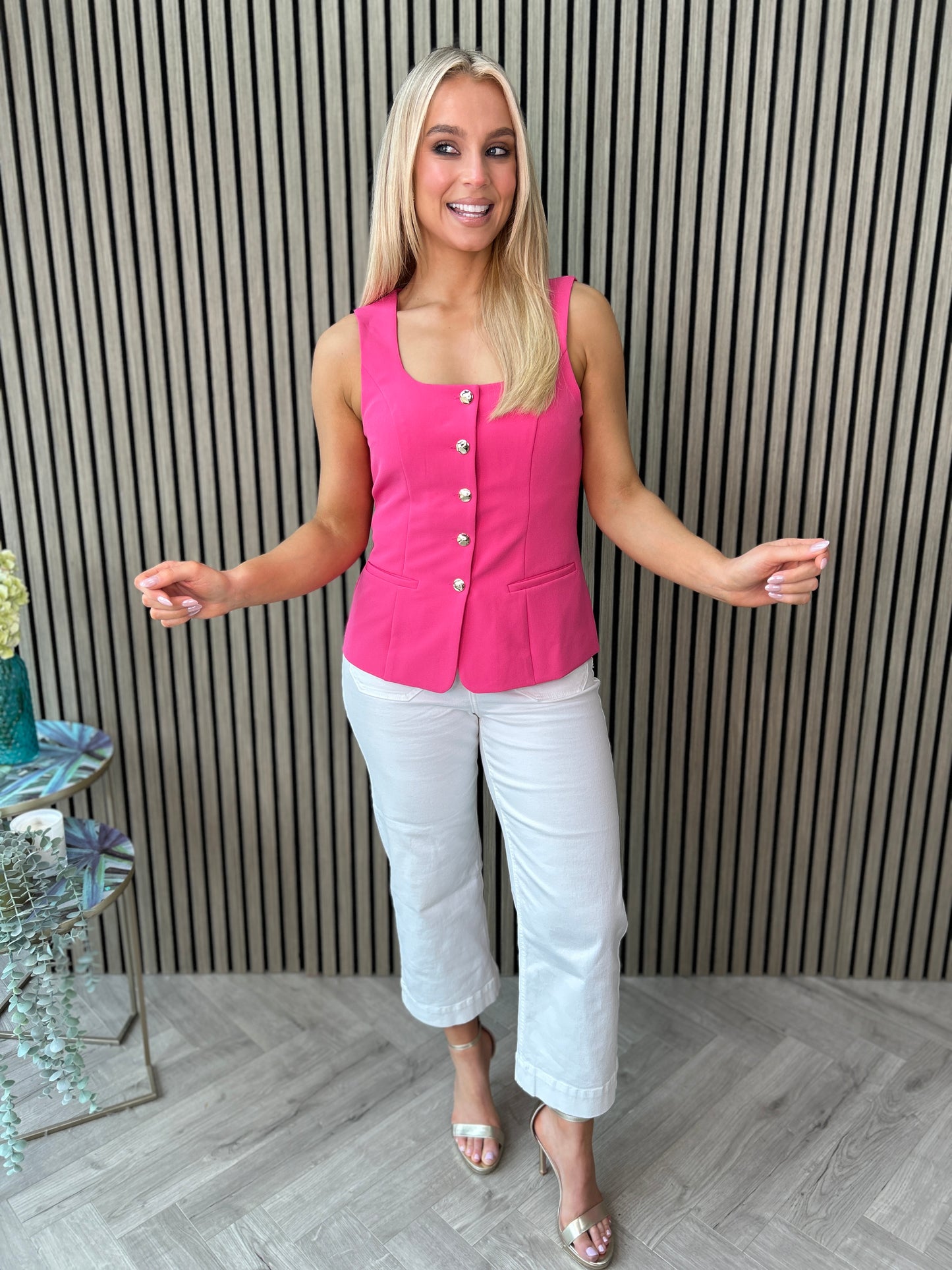 Janice Waistcoat Fuchsia