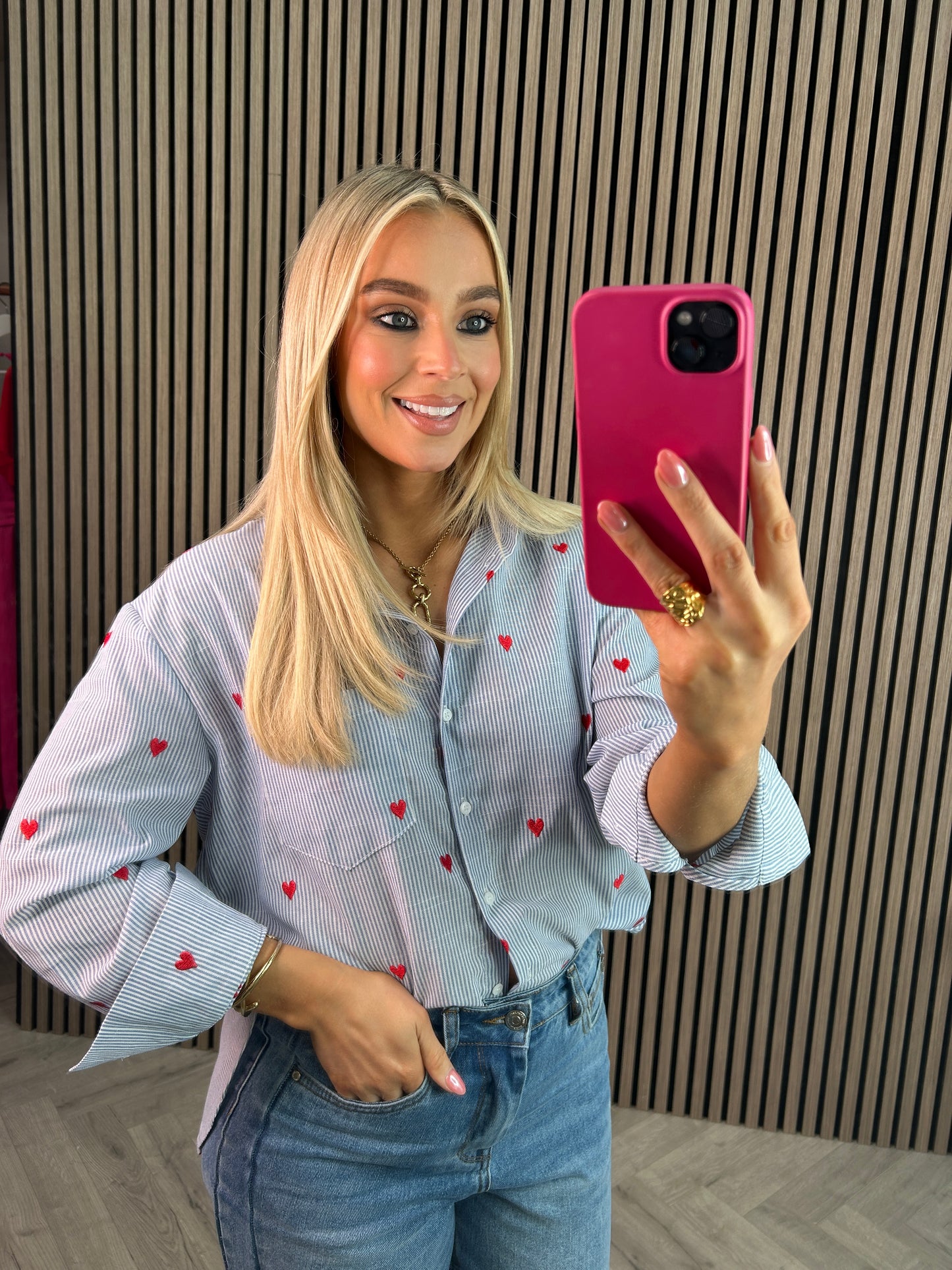 Eliza Heart Motif Shirt