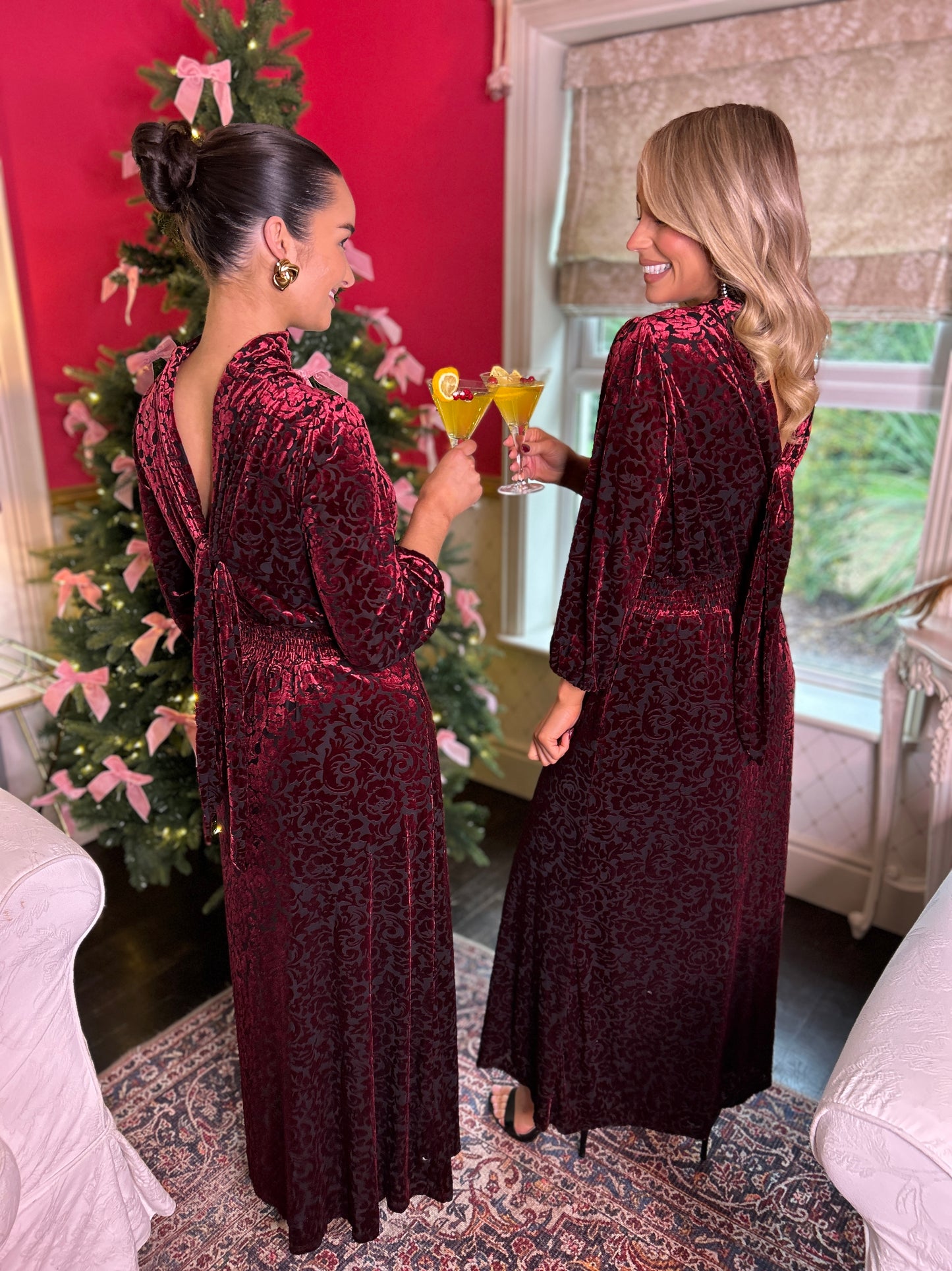 Merlot Brocade Dress