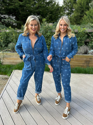 Anwen Denim Star Jumpsuit