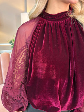 Bordeaux Velvet Top