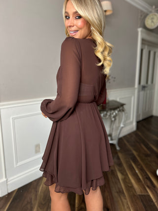 Natalie Dress Chocolate