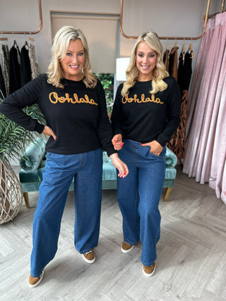 Oh La La Sweatshirt Black