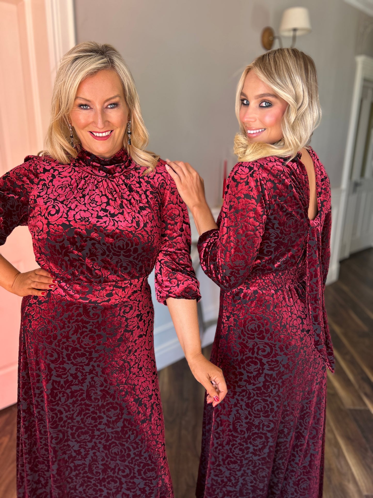 Merlot Brocade Dress