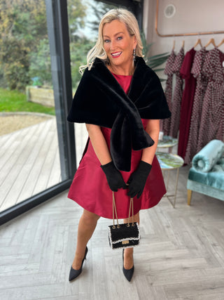 Feyre Bow Dress Red (Neat Fit)