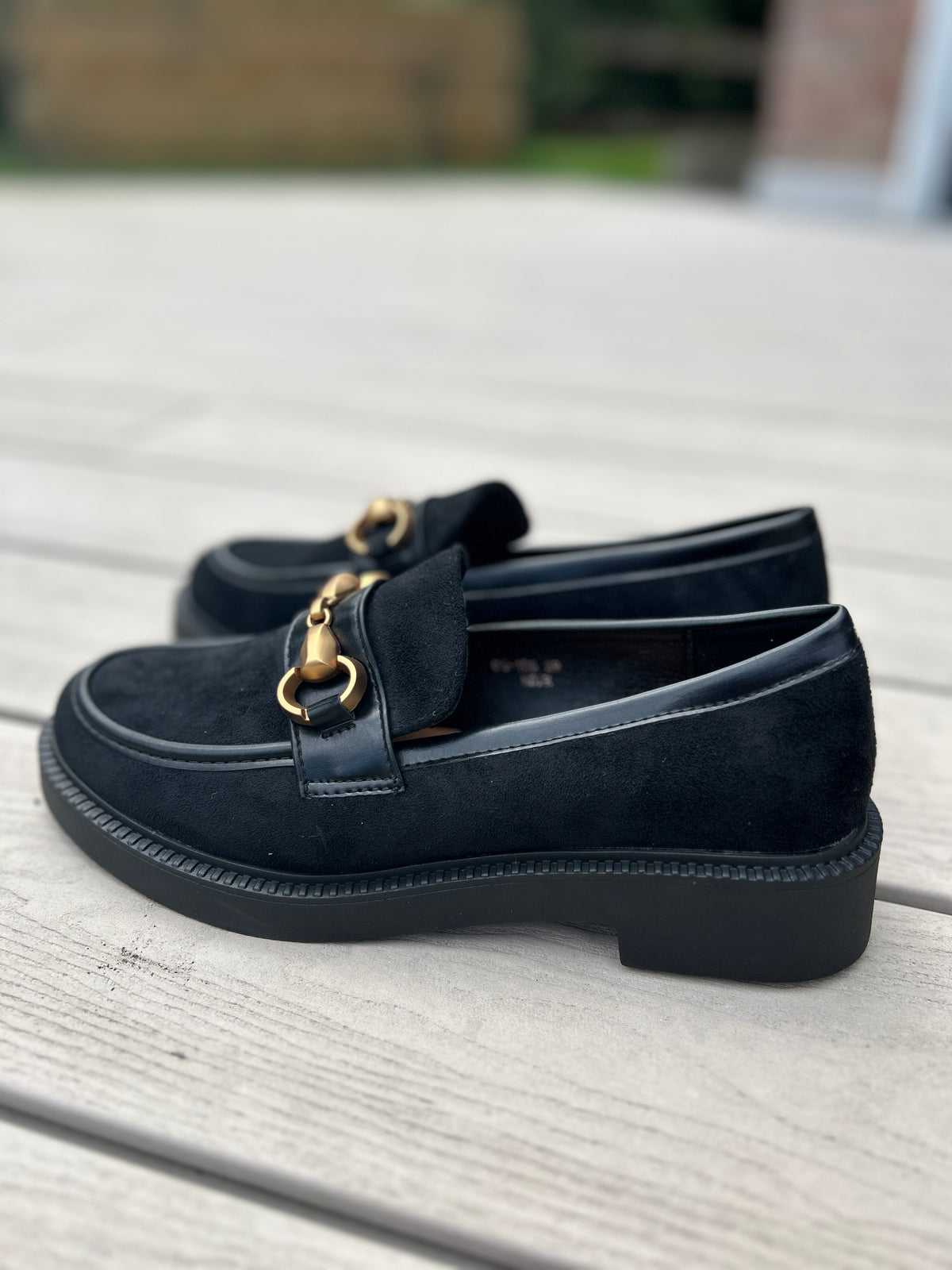 Marnie Suede Loafers Black