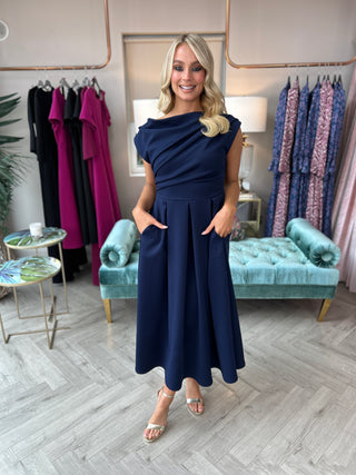 Betty Skater Dress Navy