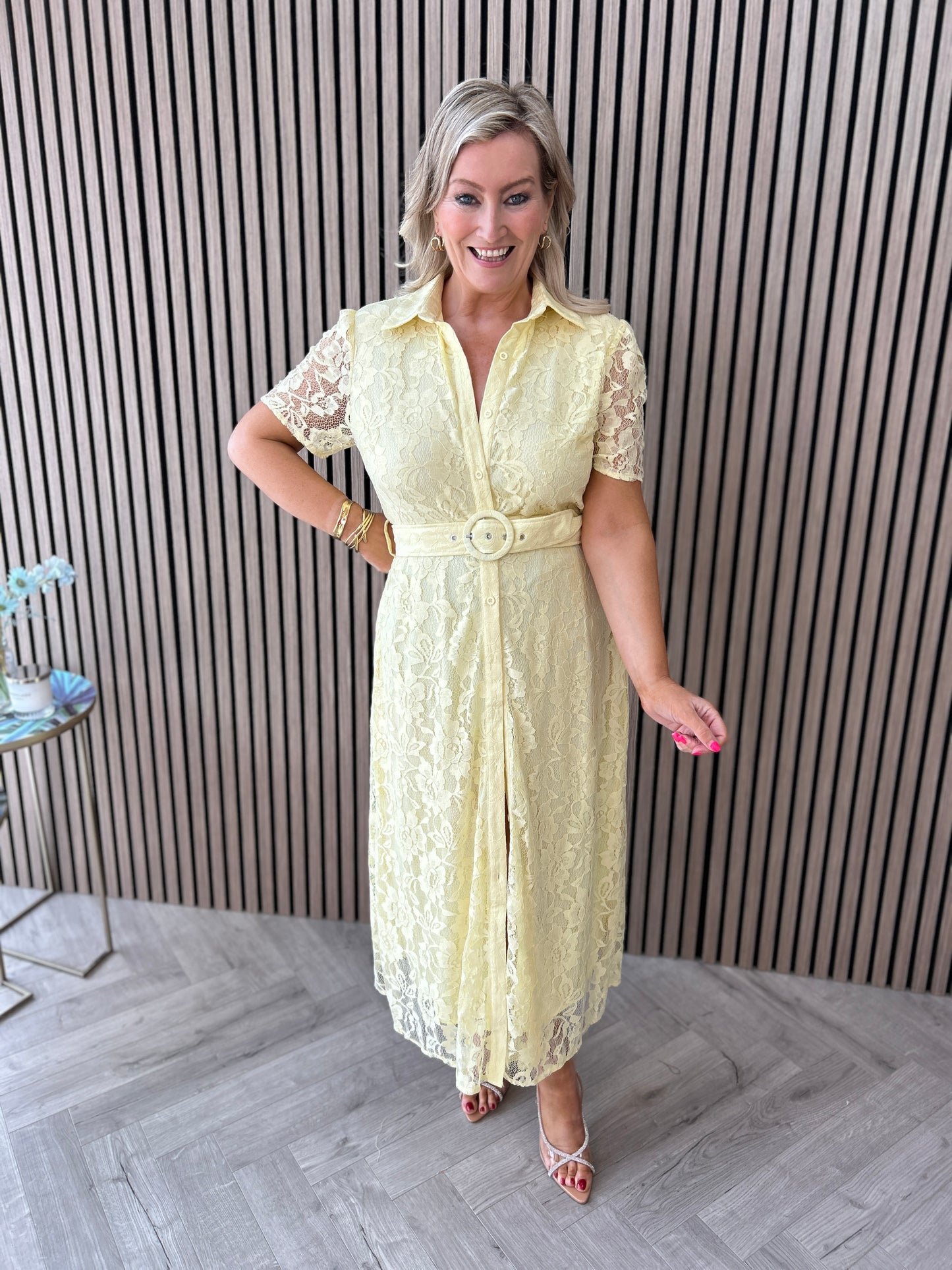 Tansy Lace Dress Yellow