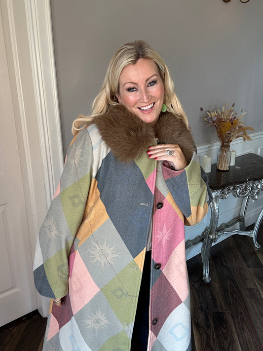 Argyle Long Coat