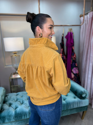 Tori Cord Shirt Mustard