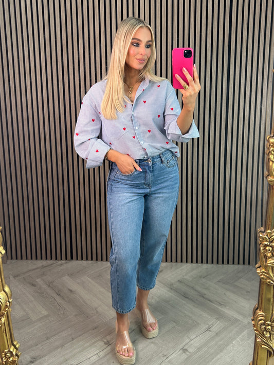 Eliza Heart Motif Shirt