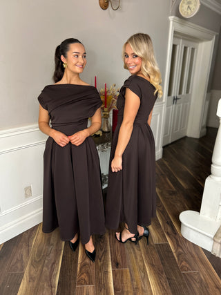 Betty Skater Dress Chocolate