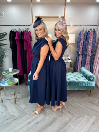 Betty Skater Dress Navy