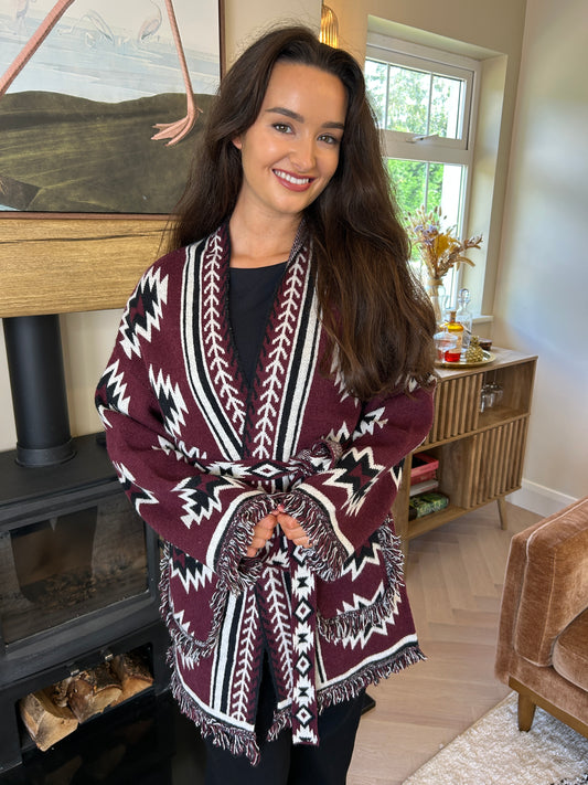 Harley Bordeaux Cardigan