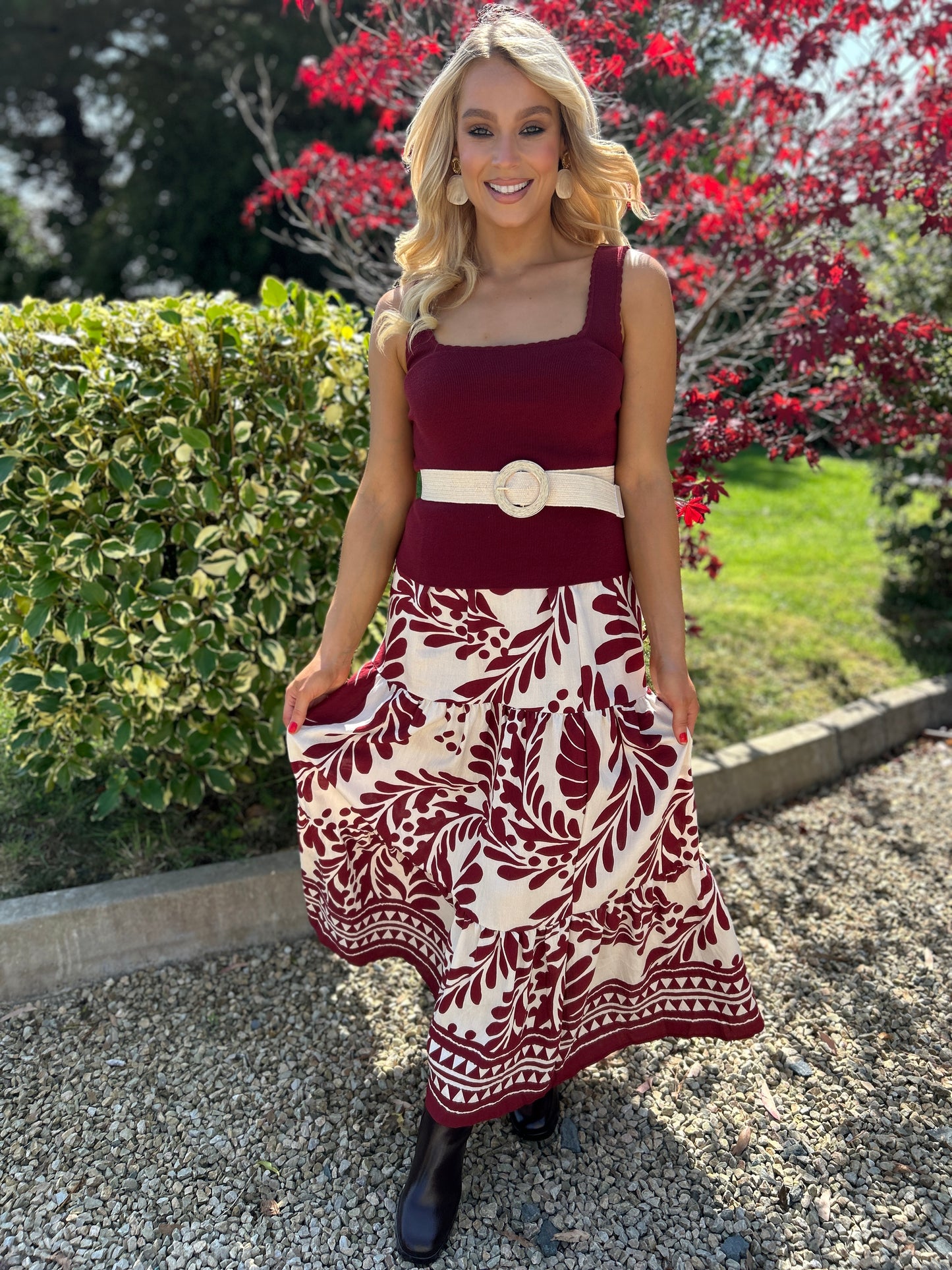 Beth Skirt Bordeaux