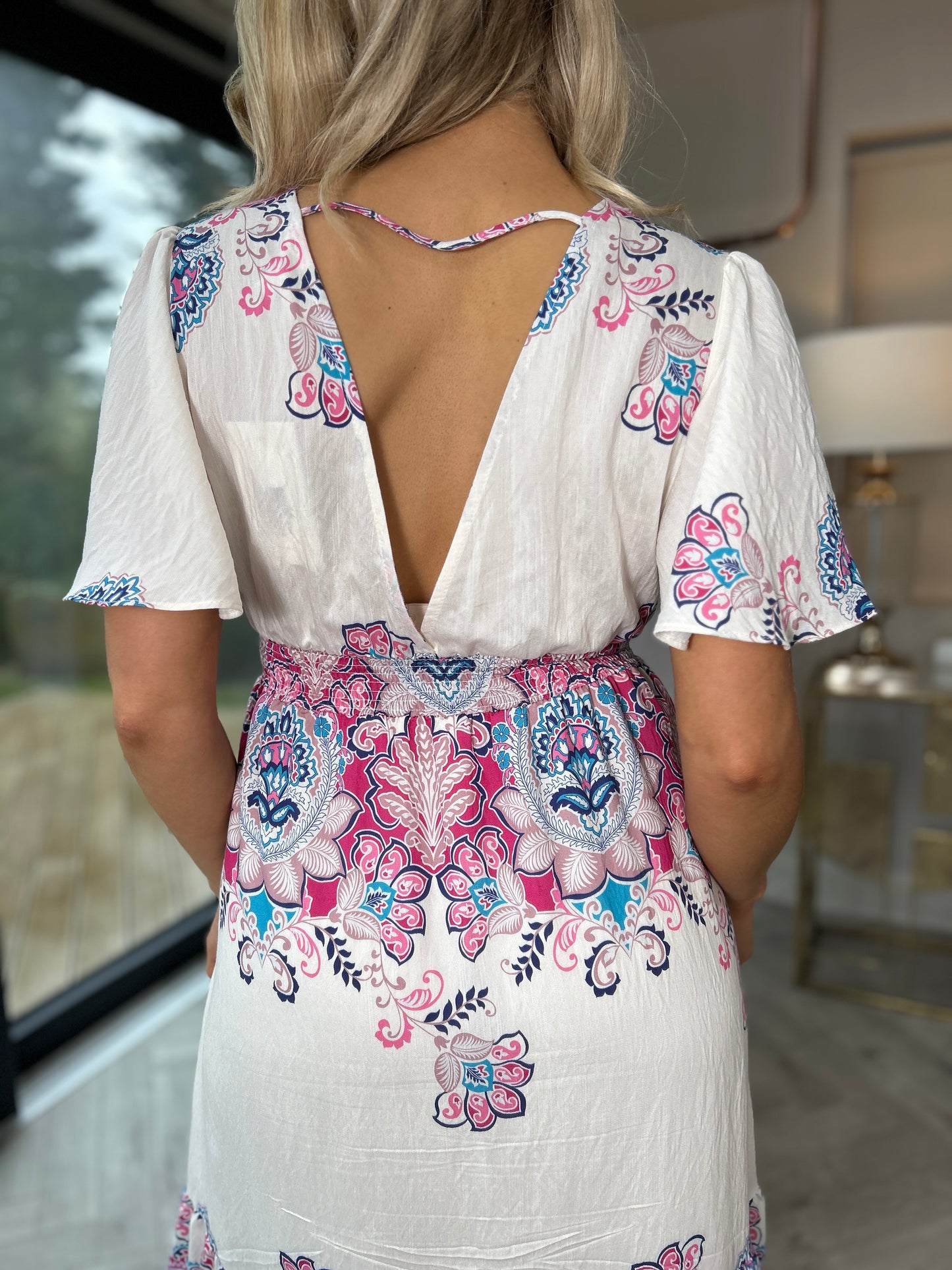 Claudia Boho Print Dress